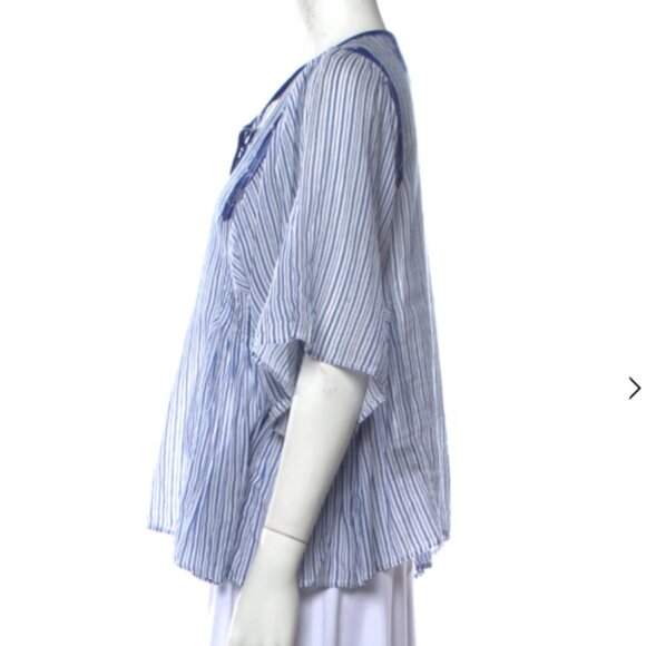 Étoile Isabel Marant Striped V-Neck Blouse - Picture 3 of 3